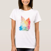 T-shirt Renard Abstrait coloré (Devant)