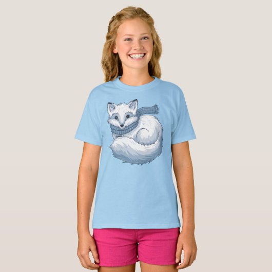 T-shirt Renard arctique (Devant entier)