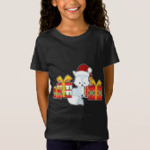T-Shirt Renard arctique avec Santa Hat - Joli Noël Arctiqu (Devant)