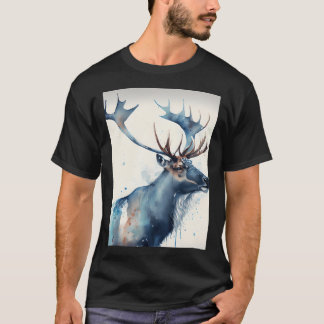 T-shirt Renard arctique - Peinture aquarelle