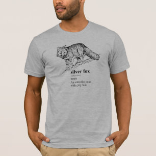 T-SHIRT RENARD ARGENTÉ