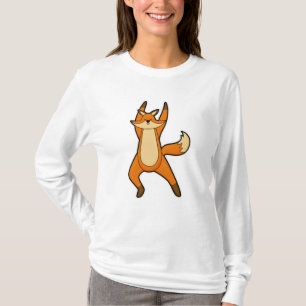 T-shirt Renard au Yoga Exercice d'étirement