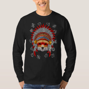 T-shirt Renard autochtone Amérindien Coiffure 1