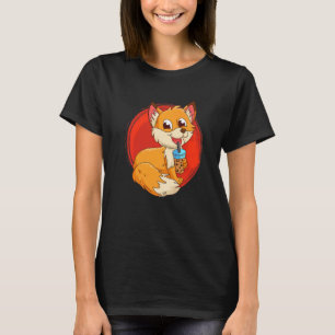 T-shirt Renard avec bubbel thé bubbeltea fox enfants 2