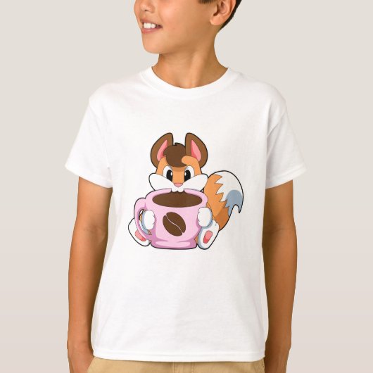 T-shirt Renard avec Coupe de café (Devant)