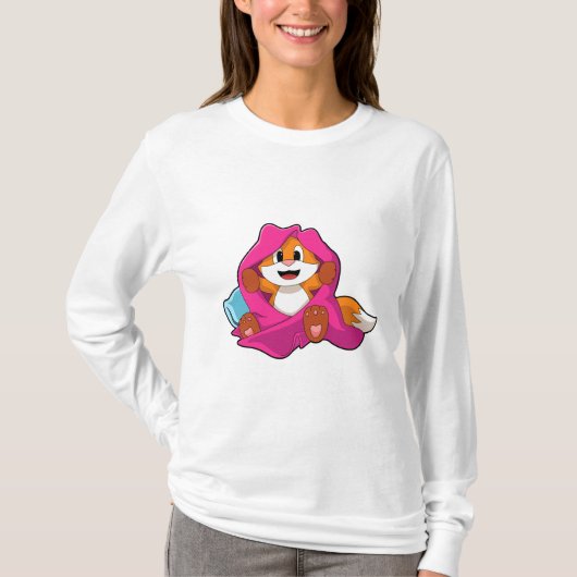 T-shirt Renard avec Coussin et couverture (Devant)