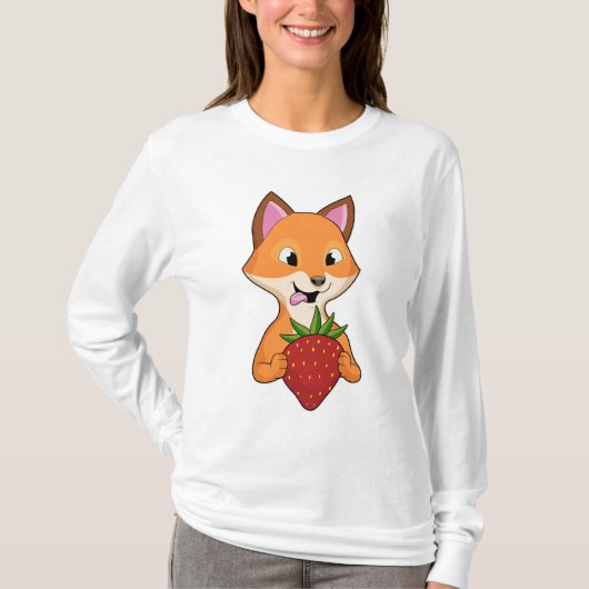 T-shirt Renard avec fraise (Devant)