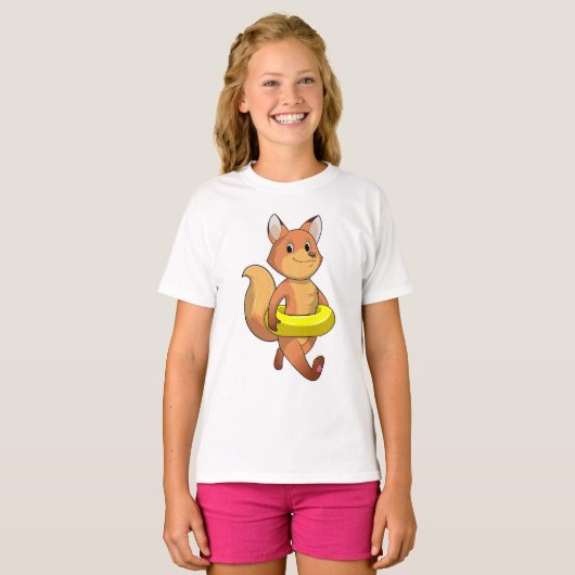 T-shirt Renard avec Lifebuoy (Devant entier)