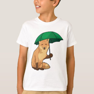 T-shirt Renard avec parapluie