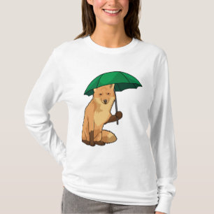 T-shirt Renard avec parapluie