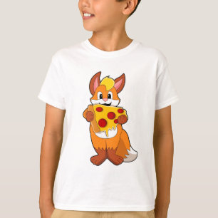 T-shirt Renard avec pizza