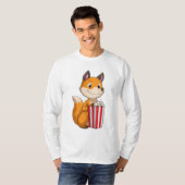T-shirt Renard avec Popcorn (Devant entier)