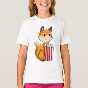 T-shirt Renard avec Popcorn