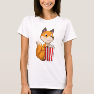 T-shirt Renard avec Popcorn