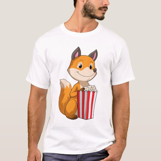 T-shirt Renard avec Popcorn (Devant)
