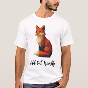 T-Shirt Renard avec titre : Sauvage mais Amical