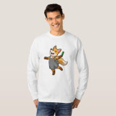 T-shirt Renard comme coiffeur avec ciseaux (Devant entier)