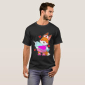 T-shirt Renard comme infirmière avec seringue (Devant entier)