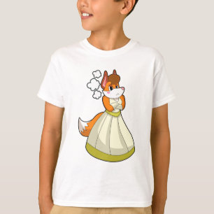 T-shirt Renard comme mariée avec robe de mariée.PNG