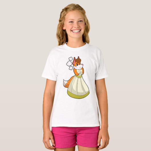 T-shirt Renard comme mariée avec robe Mariage.PNG (Devant entier)