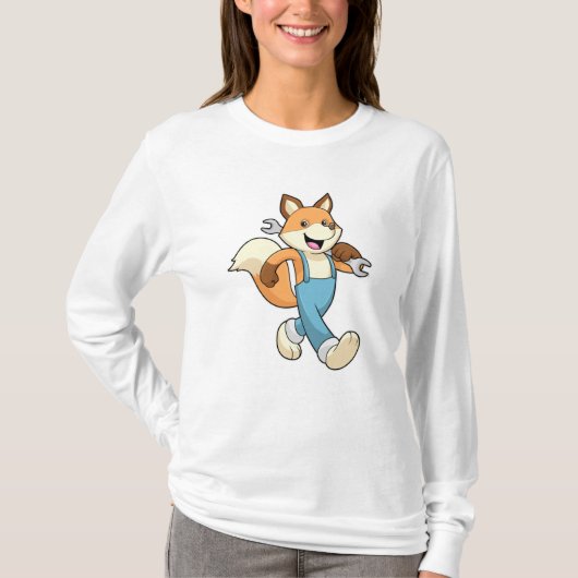 T-shirt Renard comme mécanique avec clé (Devant)