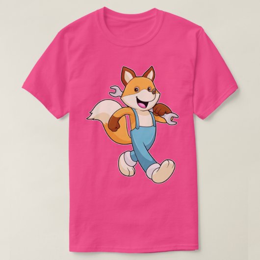 T-shirt Renard comme mécanique avec clé (Design devant)