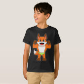 T-shirt Renard Culturiste Bodybuilding (Devant entier)