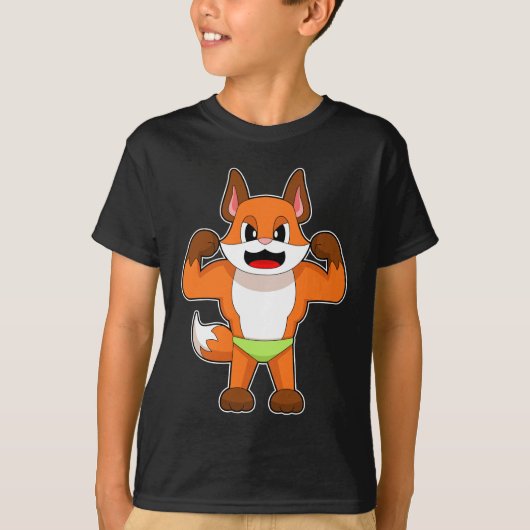 T-shirt Renard Culturiste Bodybuilding (Devant)