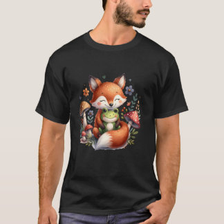 T-shirt Renard dans Forestcore Forestier Cottagecore Greno