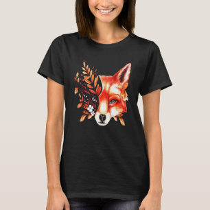 T-shirt Renard d'automne Beau animal Bonjour Automne