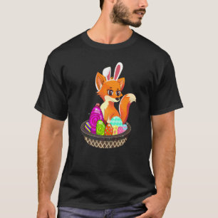 T-shirt Renard de Pâques lapin de vacances Oreilles couleu