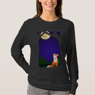 T-shirt Renard de pleine lune