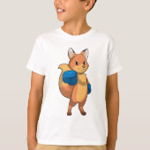 T-shirt Renard en boîte avec gants de boxe (Devant)