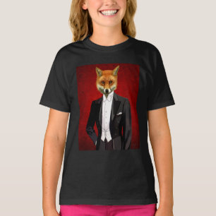 T-shirt Renard En Costume De Soirée, Portrait