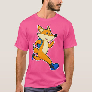 T-shirt Renard en course avec sac à dos