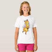 T-shirt Renard en mariée avec Voile (Devant entier)