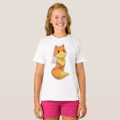 T-shirt Renard en mariée avec Voile (Devant entier)