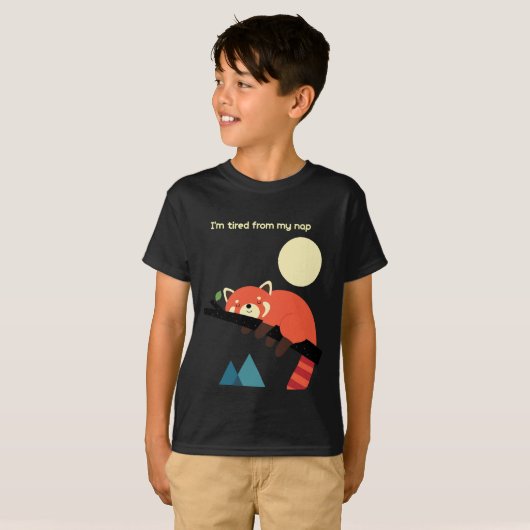 T-shirt Renard endormi — Conception de temps Nap mignon (Devant entier)