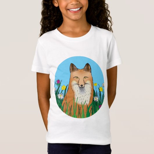 T-Shirt Renard et Fleurs (Devant)
