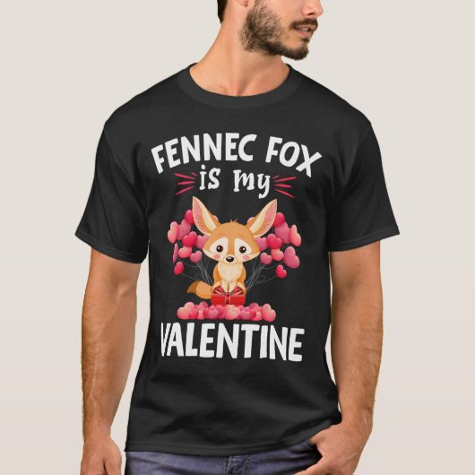 T-shirt Renard Fennec est mon Valentin Joyuse Saint-Valent (Devant)