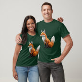 T-shirt Renard géométrique (Unisexe)