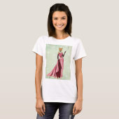 T-shirt Renard glamour en rose 2 (Devant entier)
