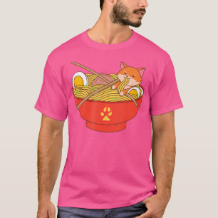 T-shirt Renard Kawaii Avec Ramen