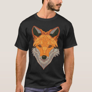 T-shirt Renard Majestic détaillé Face Polygon Poly Fox