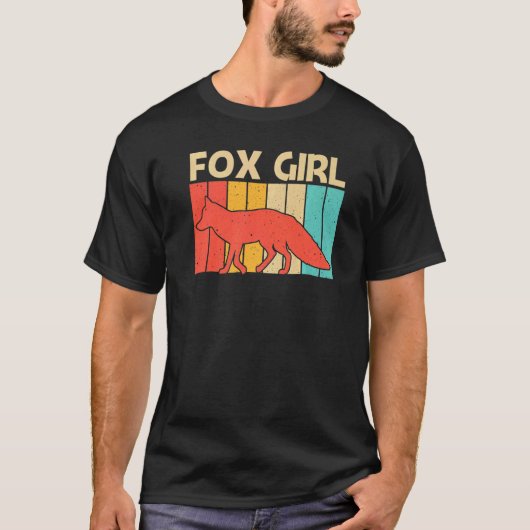 T-shirt Renard mignon Pour Filles Maman Renard Vulpin Anim (Devant)
