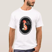 T-shirt Renard orange en chapeau rouge Noël Joyeux Noël (Devant)