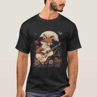 T-shirt Renard Orange Mignon Cottagecore Champignon Fairyc