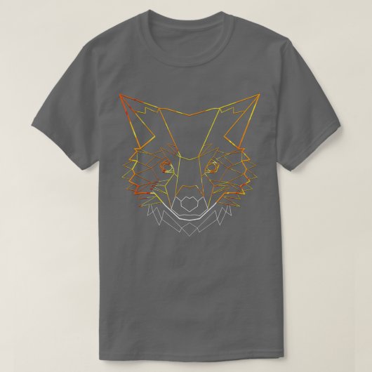 T-shirt Renard Polygon Animal Foxes Cadeau (Design devant)