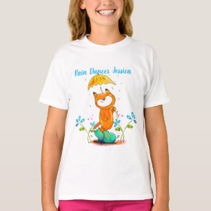 T-shirt Renard printanier inspirant avec parapluie
