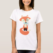 T-shirt Renard rouge élégant (Devant)